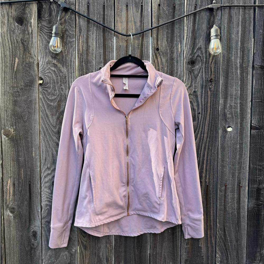 Balance Collection lilac light purple full zip after yoga athletic jacket small